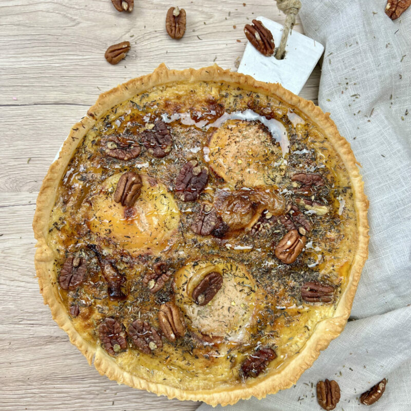 tarte à l'oignon chèvre miel