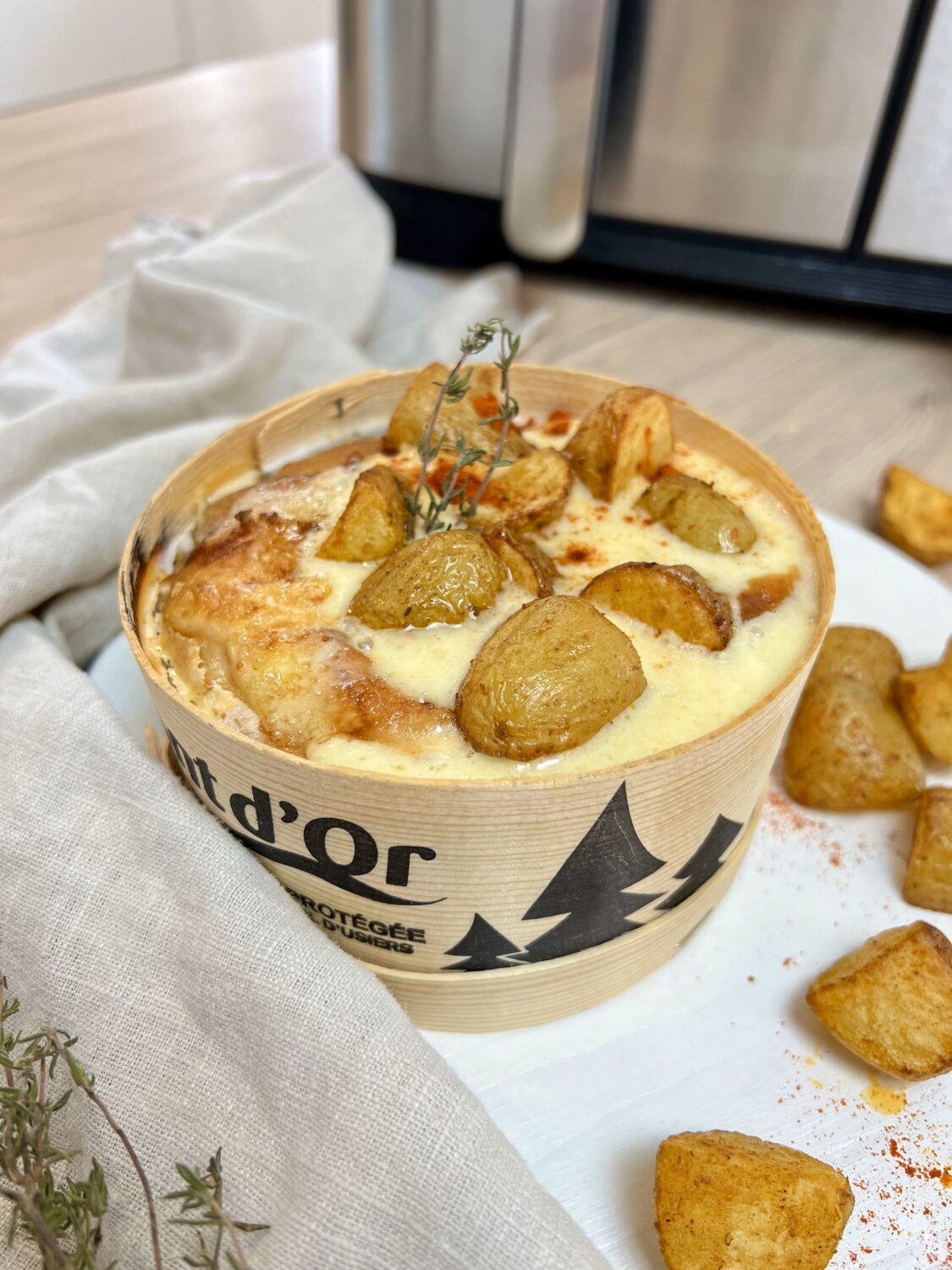 Mont D’or au AirFryer et ses pommes de terre grenaille